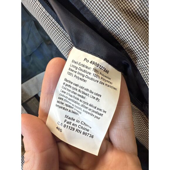 Lauren Ralph Lauren Stanza Men’s 40S Cream Puppytooth Rain Coat Classic Fit NWT - Picture 6 of 9